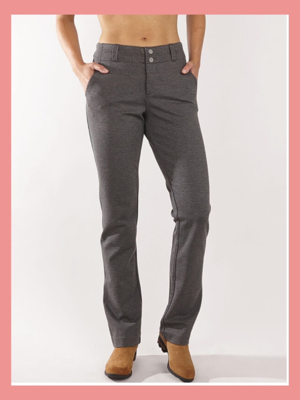 Title Nine Kate Pants - Regular, Charcoal Gray, Size 4, Passport Ponte Material